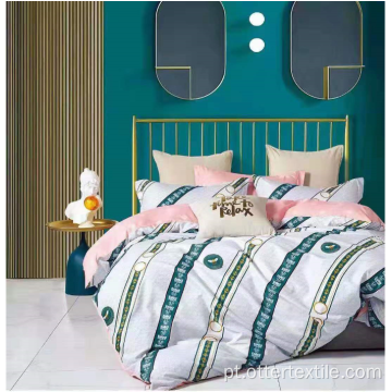 conjuntos de roupa de cama com estampa de microfibra capa de edredon elegante